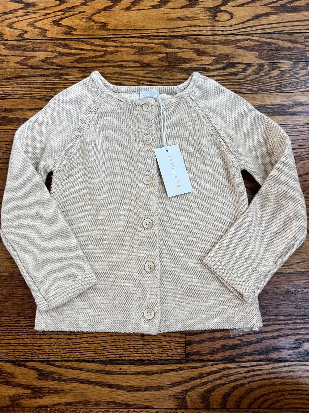 Soft Knit Kids Cardigan Jacket in Beige